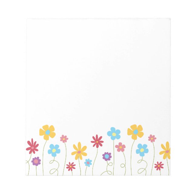 Bloc-note Fleurs de printemps funky (Devant)