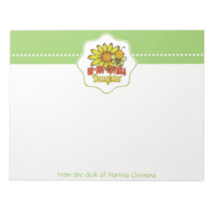 Bloc-note Fleurs de soleil et abeilles incroyables