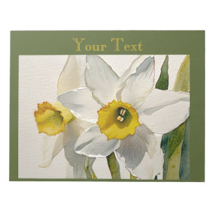 Bloc-note Fleurs d'Iris aquarelle modernes