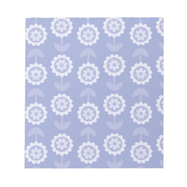 Bloc-note Fleurs florales violettes d'art motif Abstrait (Devant)