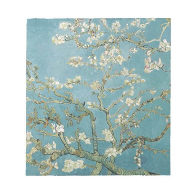 Bloc-note Fleurs Gogh Branches Fleurs d'amandier Nature (Devant)