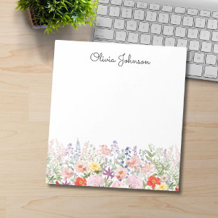 Bloc-note Fleurs Jardin Floral Coloré Jolies Personnalisé