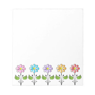 Bloc-note Fleurs joyeuses multicolores