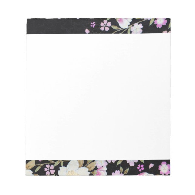 Bloc-note Fleurs roses tombantes en cascade (Devant)