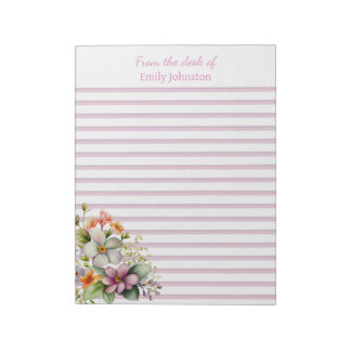 Bloc-note Fleurs sauvages aux contours roses