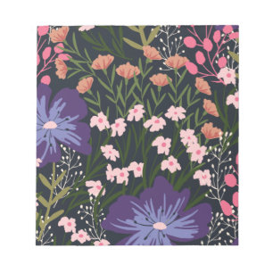 Bloc-note Floral Et Glamour Motif Sans Seamless Couleur Natu