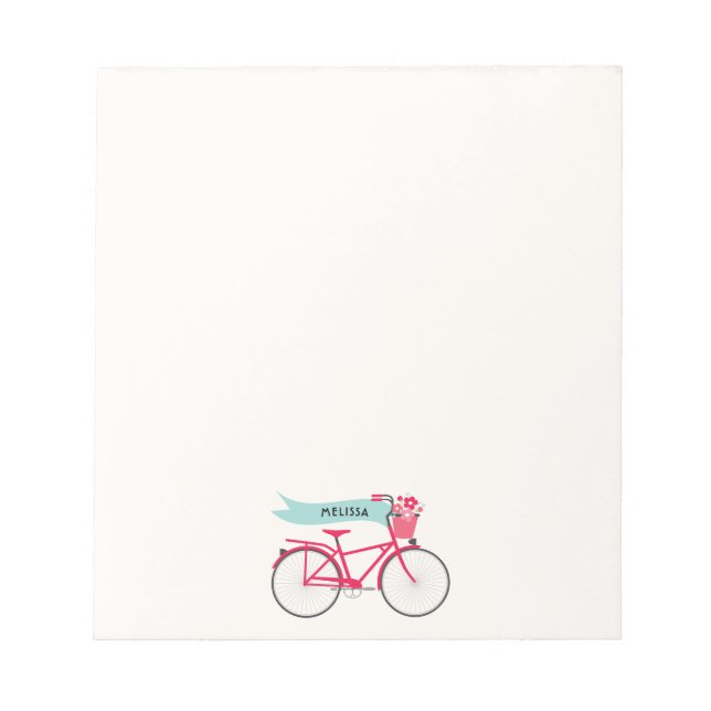 Bloc-note Floral Pink Bike Monogram (Devant)