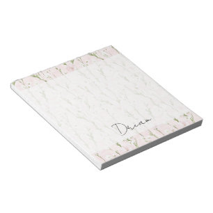 Bloc-note Floral rose pâle