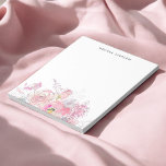 Bloc-note Floral rose pâle<br><div class="desc">Bouquet floral délicat avec des fleurs roses pastel et dessinées à la main.</div>