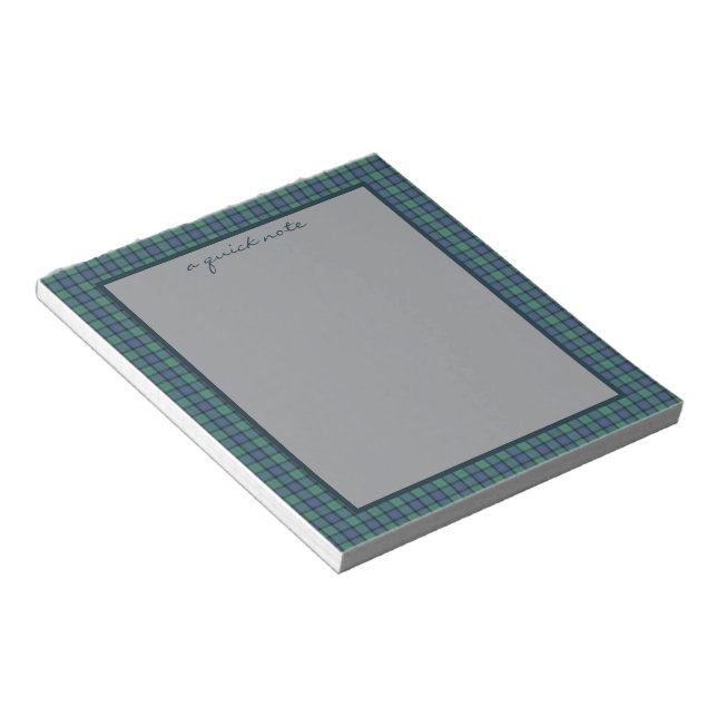 Bloc-note Flower of Scotland Original Scottish Tartan  (Incliné)