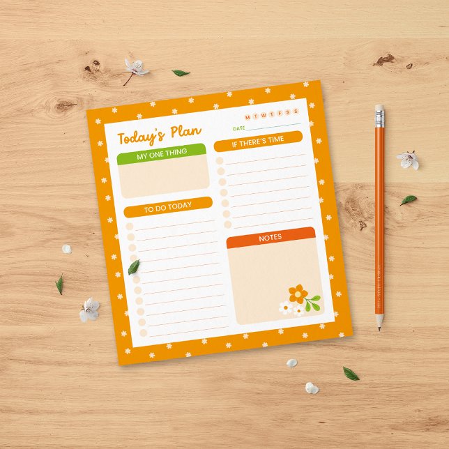 Bloc-note Flower Polka Dots Daily Planner (Créateur téléchargé)