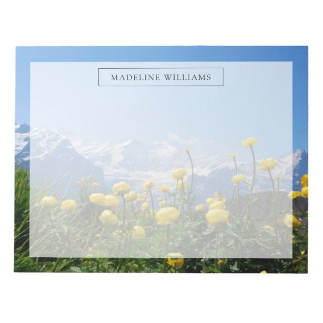 Bloc-note Flowers (homonymie) | Eiger Monch Swiss Alps (Devant)