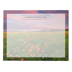 Bloc-note Flowers (homonymie) Fayot Field Snowcapped Mount