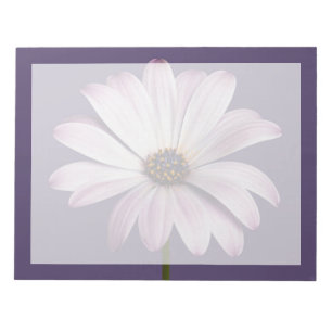 Bloc-note Flowers   White & Purple Daisy