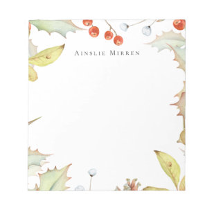 Bloc-note Foliage hiver vintage