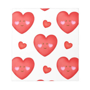 Bloc-note Fond de la Saint-Valentin à motif avec amour de cœ