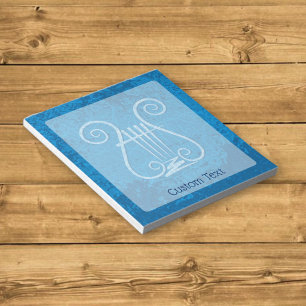 Bloc-note Fond de Lyre Bleue