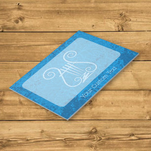 Bloc-note Fond de Lyre Bleue