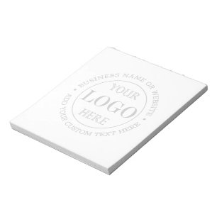 Bloc-note Fond gris flou Logo personnalisé Entreprise