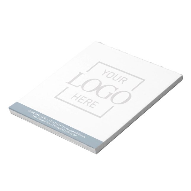 Bloc-note Fond simple moderne dégradé avec logo d'entreprise (Tourné)