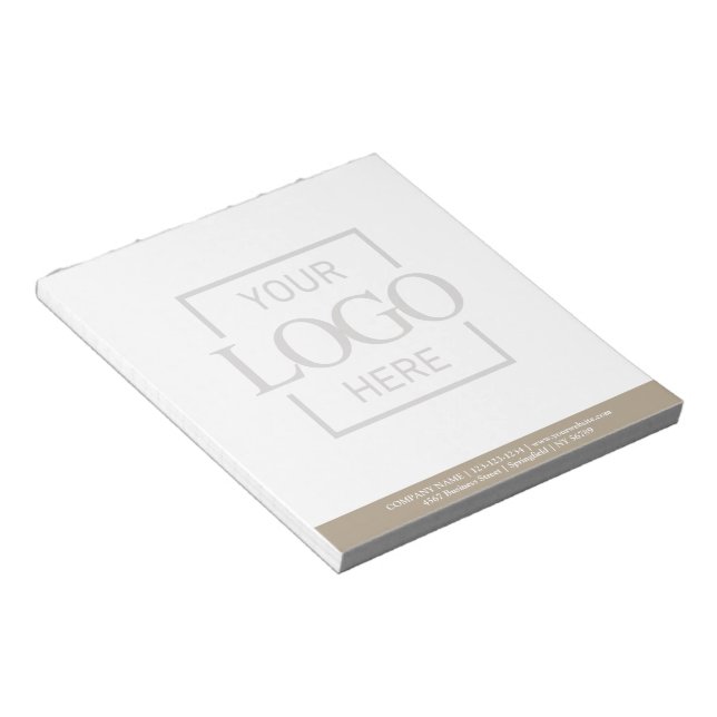 Bloc-note Fond uni délavé avec logo d'entreprise moderne sim (Incliné)
