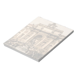 Bloc-note Fontaine de Trevi vintage, Rome, Latium, Italie
