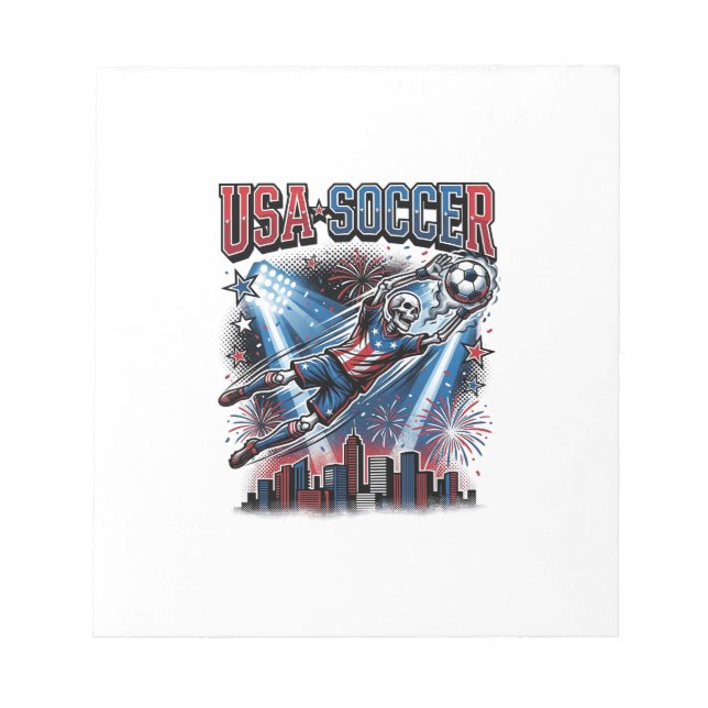 Bloc-note Football Américain Squelette Attaquant Nations Spo (Devant)