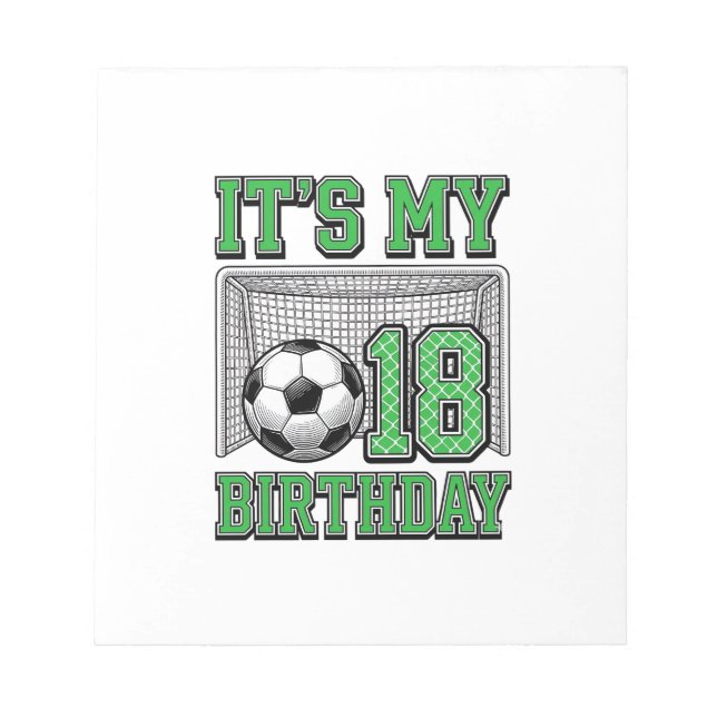 Bloc-note Football vintage 18 ans (Devant)