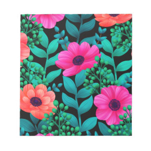 Bloc-note Foral Et Glamour Motif Sans Maille Printemps Natur
