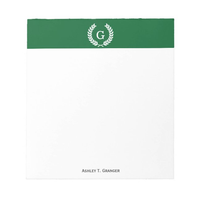 Bloc-note Forest White Wheat Laurel Wreath (Devant)