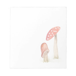 Bloc-note Forêt Champignons Aquarelle Fantaisiste