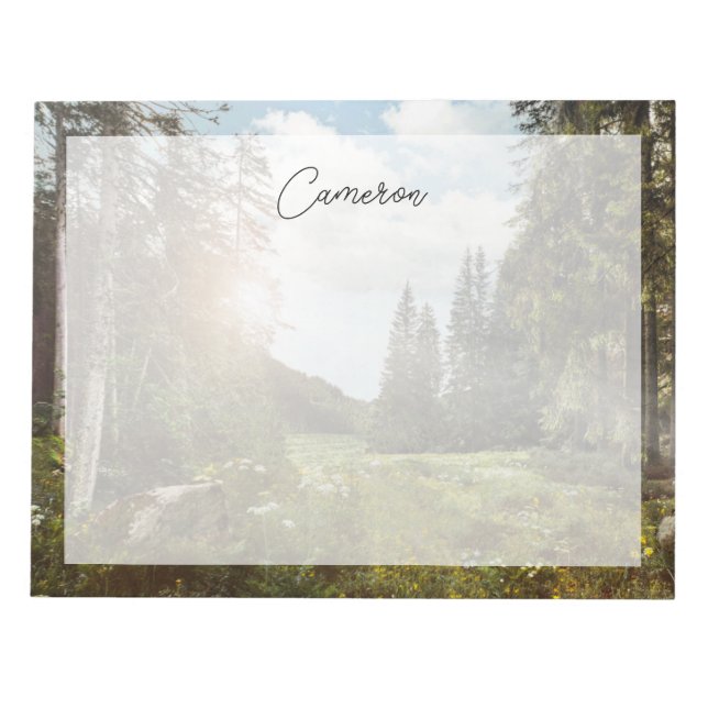 Bloc-note Forêt | Sun Peeking Thru (Devant)