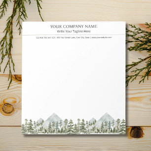 Bloc-note Forêt verte aquarelle nature entreprise extérieure