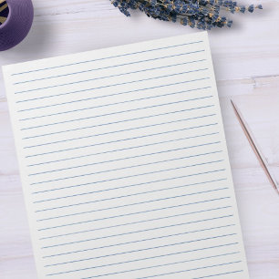 Bloc-note Format de la lettre Papier à grand angle bleu 8,5