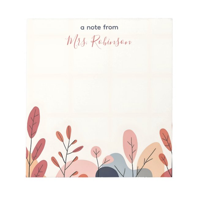 Bloc-note Formes Abstraites souples Appréciation personnalis (Devant)