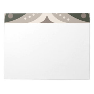 Bloc-note Formes circulaires rétro beige et marron