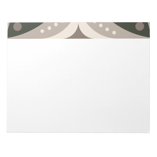 Bloc-note Formes circulaires rétro beige et marron (Devant)