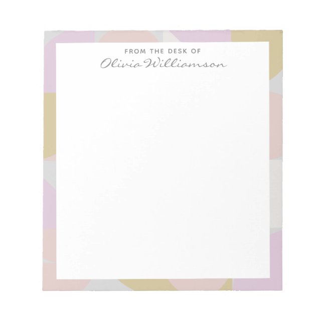 Bloc-note Formes géométriques modernes Hiver Pastel Personna (Devant)