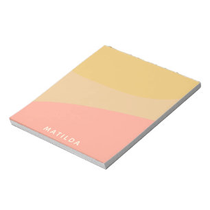 Bloc-note Formes organiques simples personnalisées au pastel