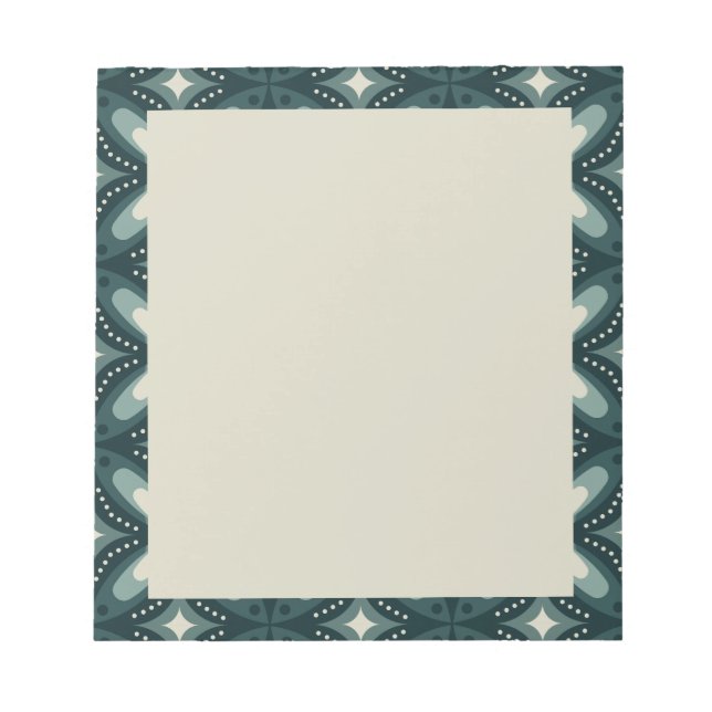 Bloc-note formes vertes rétro (Devant)