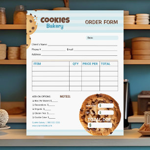 Bloc-note Formulaire de facture de commande de boulangerie C