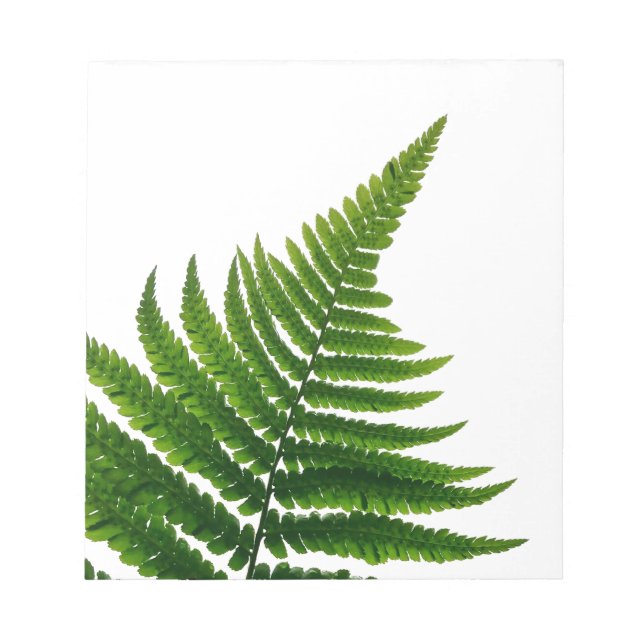 Bloc-note Fougère verte imprimée Forêt Feuille (Devant)