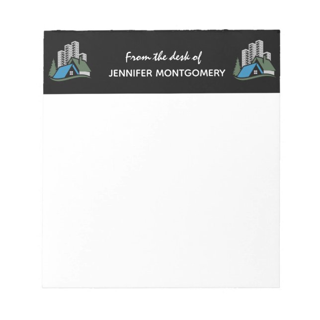 Bloc-note Fournitures de Cartes de visite de sociétés immobi (Devant)