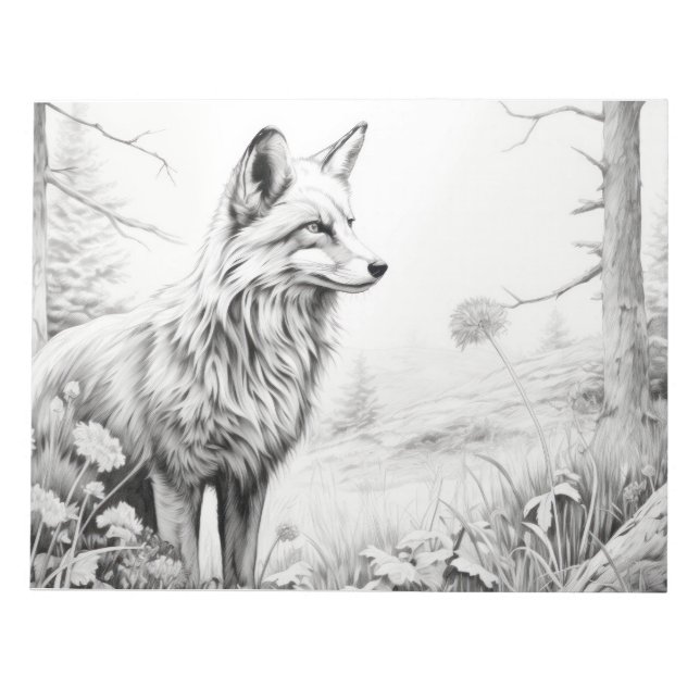 Bloc-note Fox Animal Discovery Wild Nature Enk Style de croq (Devant)