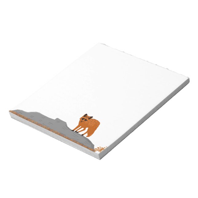 Bloc-note 🦊 Fox on the Rock Notebook / Notepad  (Tourné)