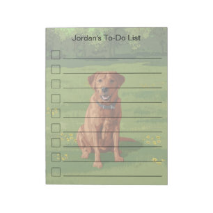 Bloc-note Fox Red Yellow Labrador Retriever Chien