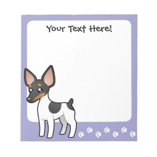 Bloc-note Fox Terrier de Rat terrier/jouet de bande dessiné