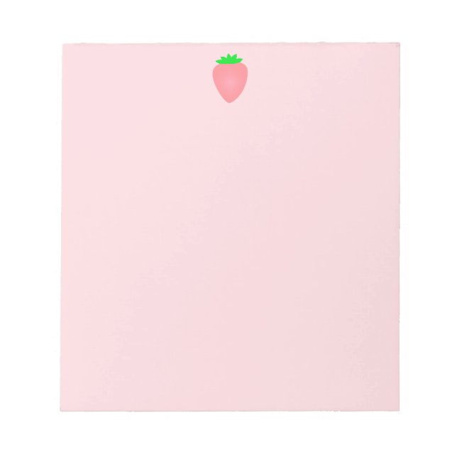 Bloc-note Fraise Baby shower rose mignonne fille personnalis (Devant)