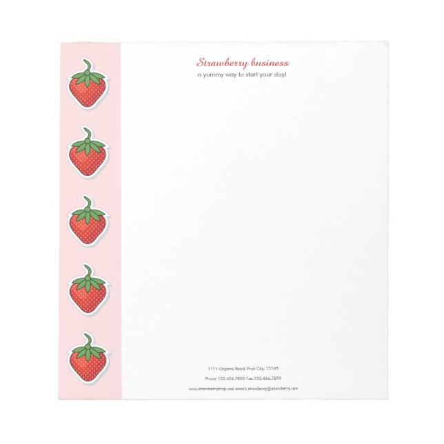 Bloc-note Fraise rouge sucrée (Devant)