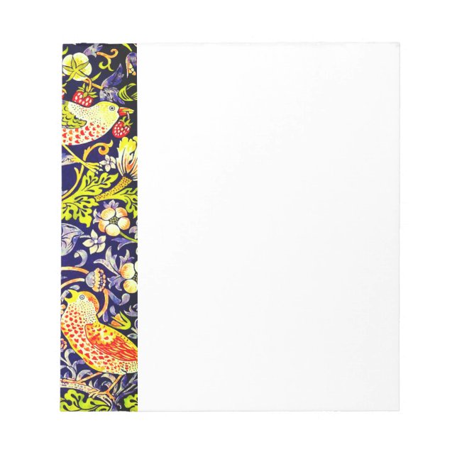 Bloc-note Fraise Thief Oiseaux William Morris (Devant)